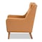 Baxton Studio Daley Modern and Contemporary Tan Faux Leather and Walnut Brown Finished Wood Lounge Armchair 183-11013-Zoro - alternate 7